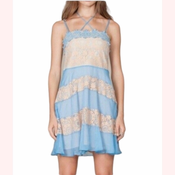 FOXIEDOX/Anthropologie Tristan Multi-color Lace Dress - Picture 1 of 7
